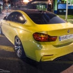 Новый BMW M4 купе был замечен в красивом цвете Dakar Yellow.