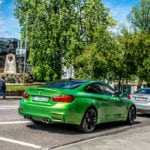 Очень красивая BMW M4 в цвете Signal Green замечена в Бельгии.