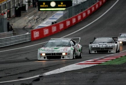 BMW M1 Procar на прогревочном этапе гран-при Формулы-1 в Австрии.